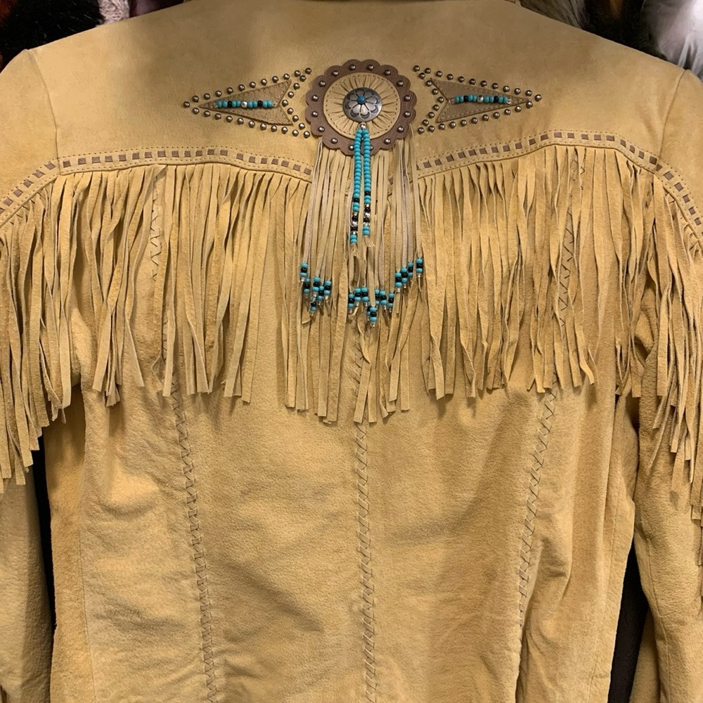 NWT Scully Fringe & Beaded Boar Suede Leather Jacket ~ Sz. XS - Picture 4 of 10